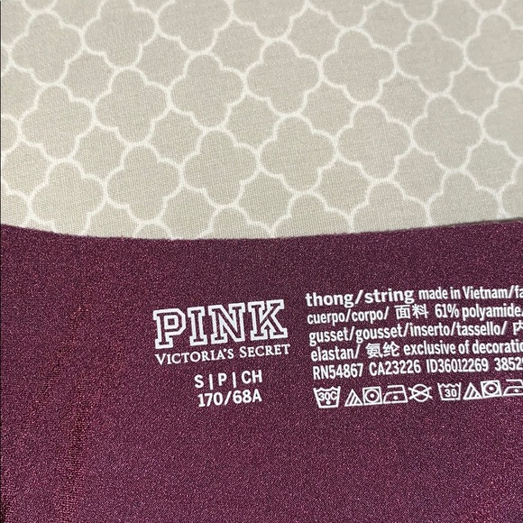 pink no show maroon thong - Picture 3 of 3
